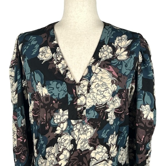 WALTER BAKER FLORAL PUFF SLEEVE KENDALL MAXI DRESS IN TULIP CRUSH NWT SIZE M - Picture 3 of 15